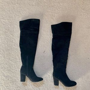 Call It Spring Over the Knee Black Boots